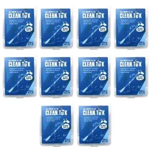 클린톡 액상면봉60개입 x 10개 미용 화장수정 이개 귀후비개 파게 알콜 스틱 세척 배꼽청소