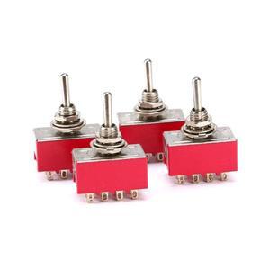 호환 1pc MTS-402/403 토글 스위치 빨간색 12핀 2/3 위치  ON OFF 4PDT 5A/120V-2A/250VAC