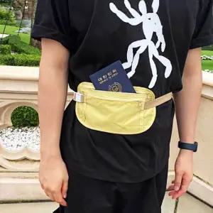 소매치기방지 여행용 복대 가방 베이지 여행 복대