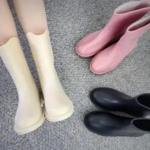 [패션] 패션장화 레인부츠 여성 장마신발 가벼운 미들