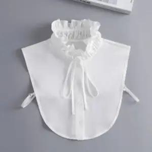 [패션] 페이크카라 하이넥 리본 러플 이너셔츠 넥케이프