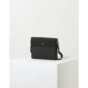 [백화점 정품] 닥스 DAKS 25SS [쇼핑백동봉]블랙 로고패턴 가죽 크로스백 DBBA1F620BK