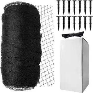 XMdiverReach Koi 물고기 연못 그물 방패 14피트 x 블랙 헤비 듀티 풀 잎 커버 왜가리 새 고양이 및