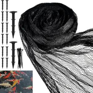 다육질 애호가 15 x 21피트 코이 연못 그물 키트 14개의 스테이크와 20개의 지퍼 타이가 있는 그물망 새와