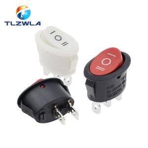 호환 2PCS KCD7 타원형 스위치 2 핀 기어/3 3 기어  전기 주전자 로커 전원 없음