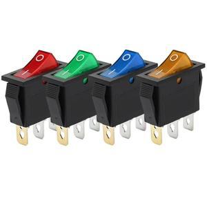 호환 8Pcs KCD3 토글 스위치 3 핀 2 ON-OFF 전기 장비 보트 로커 빛 15A/250V 20A/125V