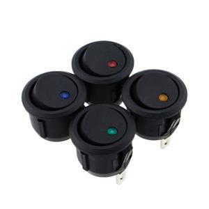 호환 LED 도트 라이트 로커 스위치  자동차 보트 라운드 ON/OFF SPST KCD1 10A  12V  220V