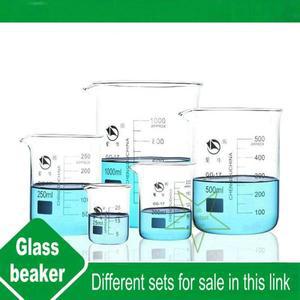 실험실 유리 비커 고온 방지 화학 용품(다른 세트)