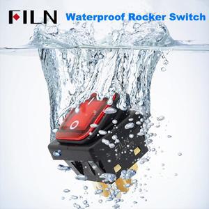 호환 FILN 30A 250VAC 12V 24V 로커 스위치 켜기 끄기 DPST IP67 LED 램프 조명 방수 KCD4