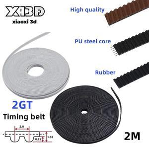 1/2/5/10M 고무/PU 스틸 코어 Gt2 벨트 GT2 타이밍 6mm/10mm 너비 2GT 절단 길이 3d 프린터 도매