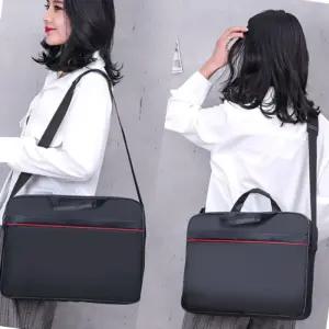 출퇴근서류가방 사무용 직작인 내부칸막이 많은물품 노트북케이스 41X32cm겸용 15인치 파우치 검정색 노트