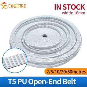 고품질 T5 PU 오픈 벨트 타이밍 16MM 흰색 폴리우레탄 스틸 코어 폭 16mm