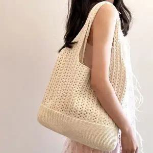 [셀러에이드]여성 네트 숄더백 니트 가방 휴가 여름 해변 그물 대