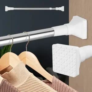 사각압축봉 120 강력 옷걸이 스텐 옷봉 쇠봉 장커튼 압축 행거 커텐 설치 미니 파이프 옷장 샤워 무타공