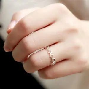 [셀러에이드]AC1610 컷아웃 스타 러블리 심플 S925 실버 링