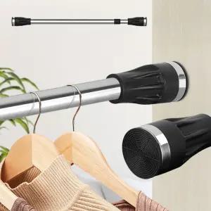 원형압축봉 120 강력 옷걸이 스텐 미니 옷봉 장커튼 압축 행거 커텐 설치 파이프 옷장 샤워 무타공