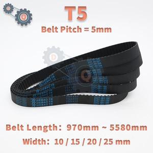 T5 타이밍 벨트 길이 970mm ~ 5580mm 동기 피치 5mm 폭 10 15 20 CNC 고무 폐쇄 루프