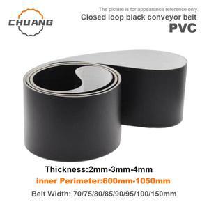 주변:600mm-1050mm 검정색 PVC 산업용 전송 컨베이어 벨트(크기 맞춤 가능)