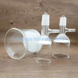 브랜치 튜브 포함 고 붕규산염 유리 필터 깔때기, G3 샌드 코어, 19 #24 # 조인트, 30ml ~ 1000ml, 1 개