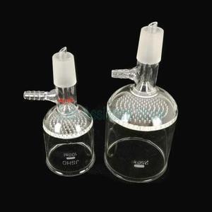 1pcs 유리 접시 여과 깔때기 30/60/100/150/250/500/1000ml 실험실 용 분기 파이프가있는 Buchner 다공성