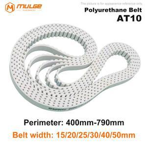 AT10 PU 타이밍 벨트 둘레: 400mm-795mm 폭: 10/15/20/25/30/40mm 흰색 폴리우레탄 폐쇄 루프