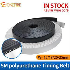 HTD5M 타이밍 벨트 폭 15/18/20/25mm 색상 흰색 PU 폴리우레탄 케블라 와이어 코어 HTD 5M 오픈 엔드 피치