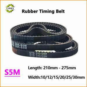 S5M 고무 동기 벨트 길이 210 215 220 225 230 235 240 245 250 255 260 265 270 275mm 너비 10-30mm 타이