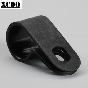 호환 50개 100개 블랙 P 스타일 마운팅 클램프 자전거 플라스틱 나일론 R형 케이블 클립 나사 고정 PC 보드