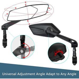 LED 집열판각 자전거 후방 거울 - 360 ° 조절 가능, 전기 스쿠터, 오토바이 및 산악 적합