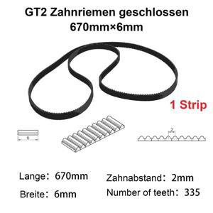 3D 프린터 부품 GT2 6mm 폐쇄 루프 타이밍 벨트 606 610 616 630 640 650 660 670 690 696 700 710 738 740