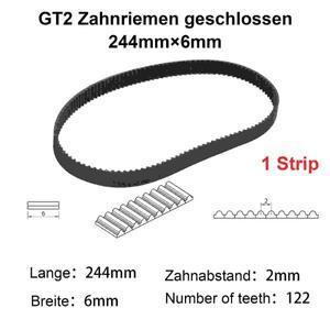 3D 프린터 부품 GT2 6mm 폐쇄 루프 타이밍 벨트 222 224 226 228 230 232 234 236 238 240 242 244 246 248