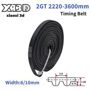 GT2 폐쇄 루프 타이밍 벨트 2GT-6mm 변속기 2220mm 2500mm 3000mm 3230mm 3D 프린터용 동기