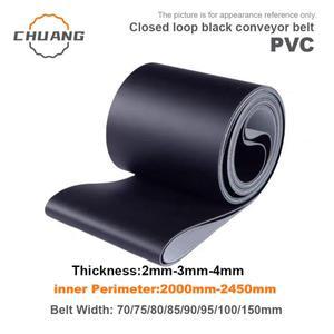 주변: 2000mm-2450mm 검정색 PVC 산업용 전송 컨베이어 벨트(크기 맞춤 가능)
