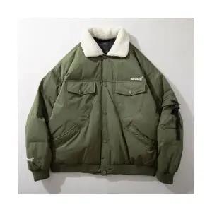 올요아 남자 키작남 패딩 점퍼 항공 추동 울 칼라넥 오리털 아우터 자켓 꾹5