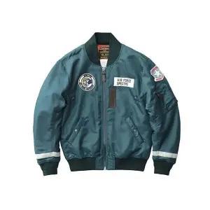 올요아 남자 키작남 패딩 점퍼 항공 자수 MA1 파일럿 방수 야구복 기모 자켓 꾹5