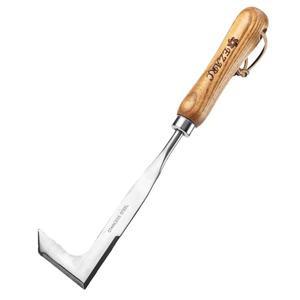 EZARC 균열 잡초 틈새 도구 11.2 스테인레스 스틸 수동 L자형 풀러 주걱 낫