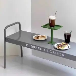 철제벤치의자 대기의자 감성 흰색 미니멀 가든 야외 화이트