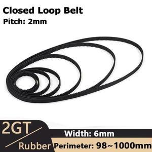 폐쇄 루프 고무 타이밍 벨트, GT2 너비, 6mm 도르래 3D 프린터용 동기 길이 280mm, 400mm, 4 개