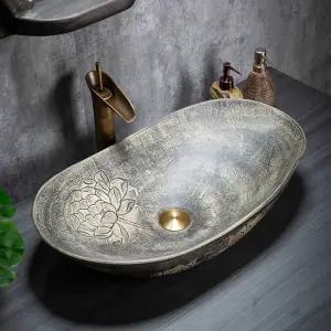 돌세면대 도기 카페 세면대 펜션 세트 탑볼 거울 개수대