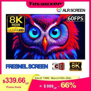 2026 프레넬 5.0 프로 ALR 롱 스로우 프로젝션 스크린 고정 프레임 주변집열판 차단 일반 프로젝터용 CLR 8
