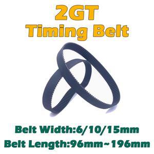 2GT 타이밍 벨트 폐쇄 루프 폭 6 10 15mm 동기 드라이브 고무 경계 96mm ~ 3D 프린터 GT2