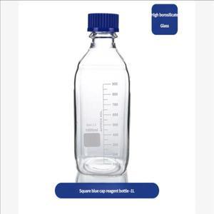 실험실 투명 나사 캡 시약병, 밀봉 병, 유리 사각형, 샘플 1000ml