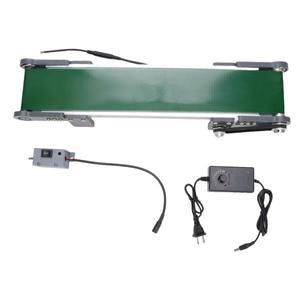 미니 컨베이어 벨트 CNC 가공 데스크탑 10x50CM 555 기어 모터 리버스 컨트롤러 포함 조립 라인용