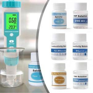 PH 버퍼 보정 용액, 정확한 전도도 염분 계량기 완충제, 25ml, 12.88 MS/cm