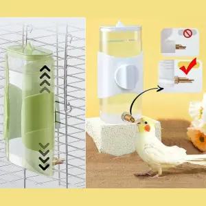 앵무새 높이조절 급수기 280ml 걸이식 새 물통 조류용