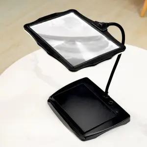 노인 돋보기 검정 탁상용 스탠드확대경 블랙 고배율 독서용 루페