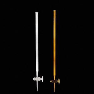 10ml-25ml-50ml-100ml 산성 클래스 A 투명 유리 실험실 화학 장비용 스톱콕이 있는 흰색/갈색 뷰렛