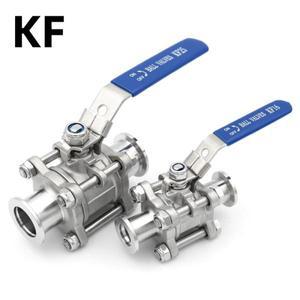 3피스 모델 수동 고진공 볼 밸브 KF16 KF25 KF40 KF50 플랜지 SS304 스테인레스 스틸