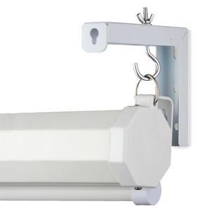 Y95A-2Pcs 프로젝터 커튼 행거 스크린 L-브래킷 장착 홀더 조정 가능한 확장 마운트