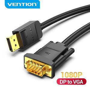 Vention Displayport-VGA 케이블 1080P DP-VGA 변환기 남성-남성 노트북 프로젝터 모니터 디스플레이 포트-